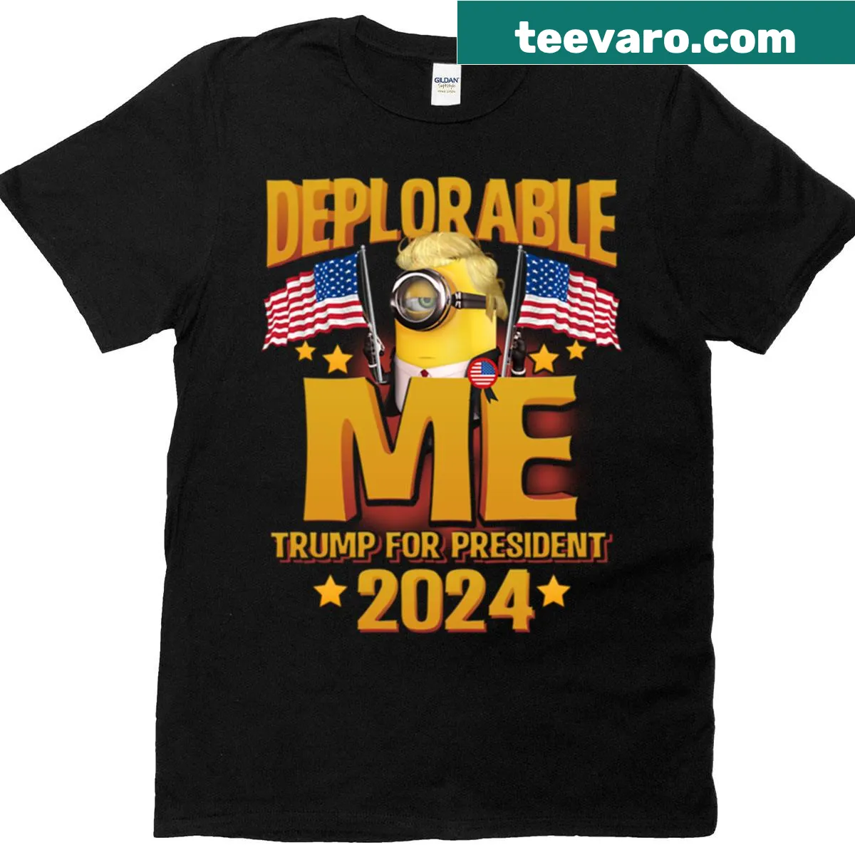 Playful political t-shirt supporting Trump with humorous design — on a men's t-shirt