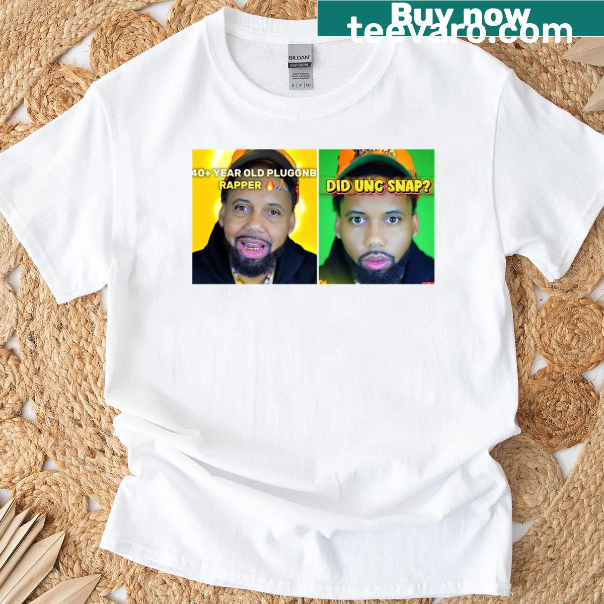 Oversized T-shirt featuring a humorous phrase for men. — on a men's t-shirt