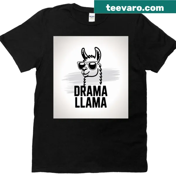 Funny oversized T-shirt with Drama Llama graphic
