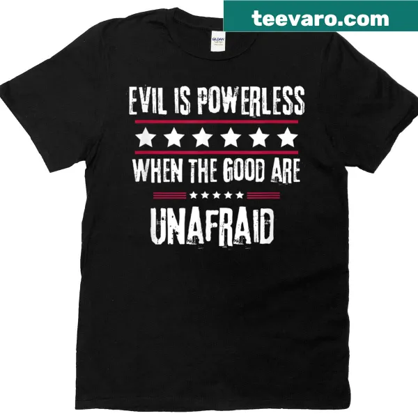 Bold statement t-shirt with a powerful quote about good and evil