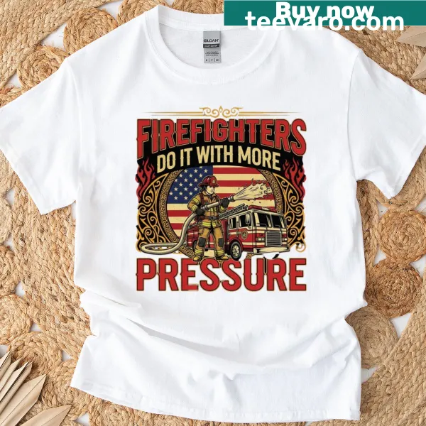 Funny firefighter T-shirt with humorous text