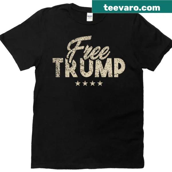 Text design stating 'Free Donald Trump' for humor.