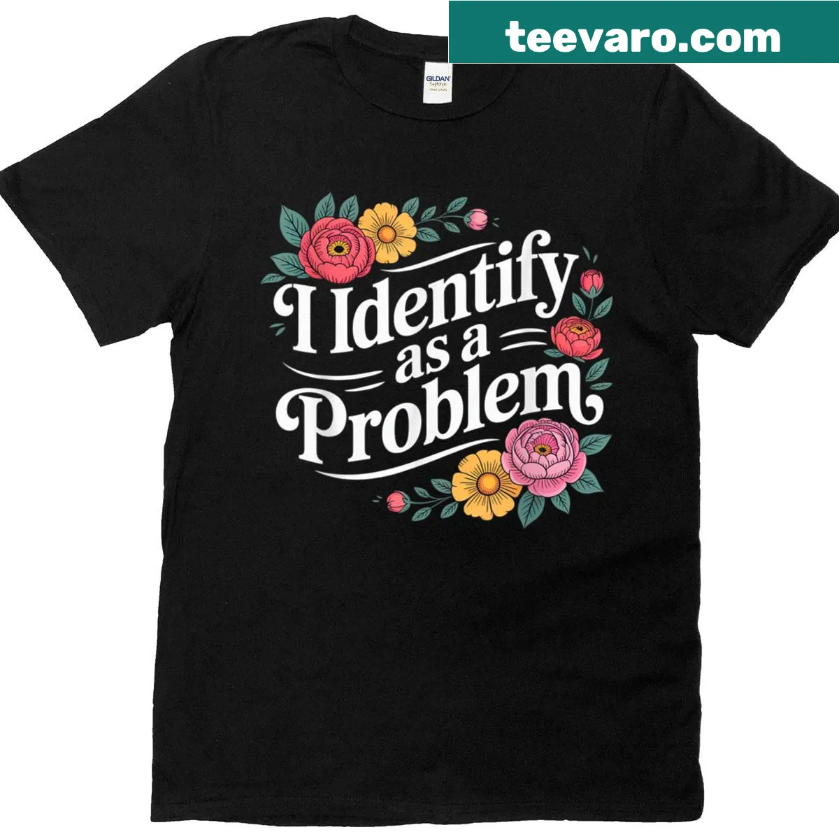 Sarcastic quote graphic for women on T-shirt — on a men's t-shirt