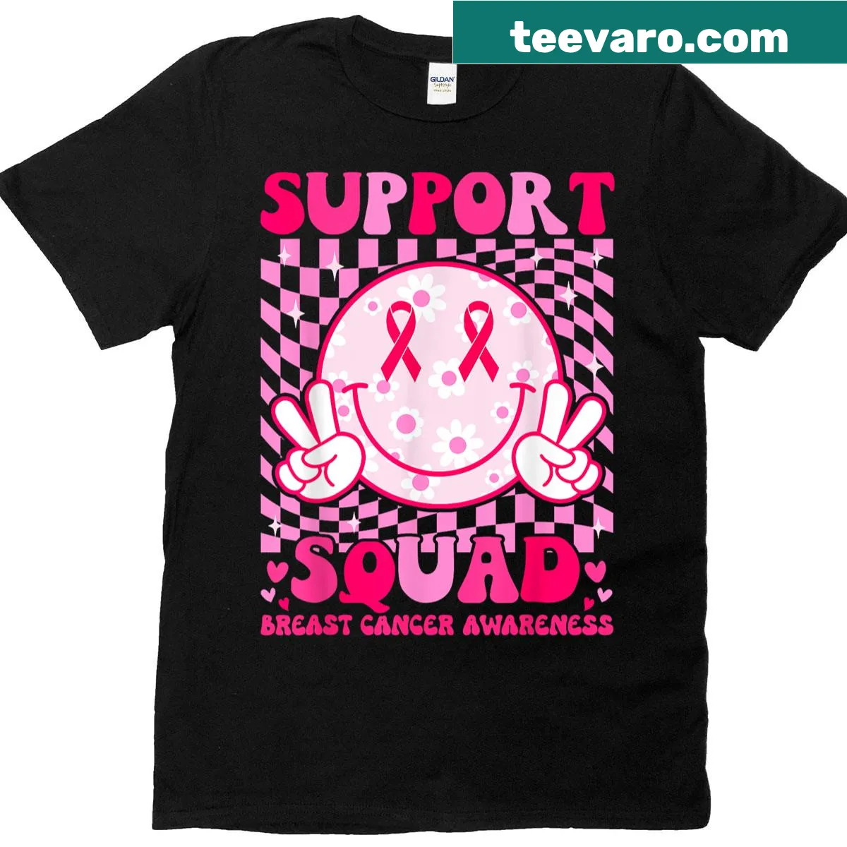Support breast cancer awareness with this family-oriented t-shirt — on a men's t-shirt