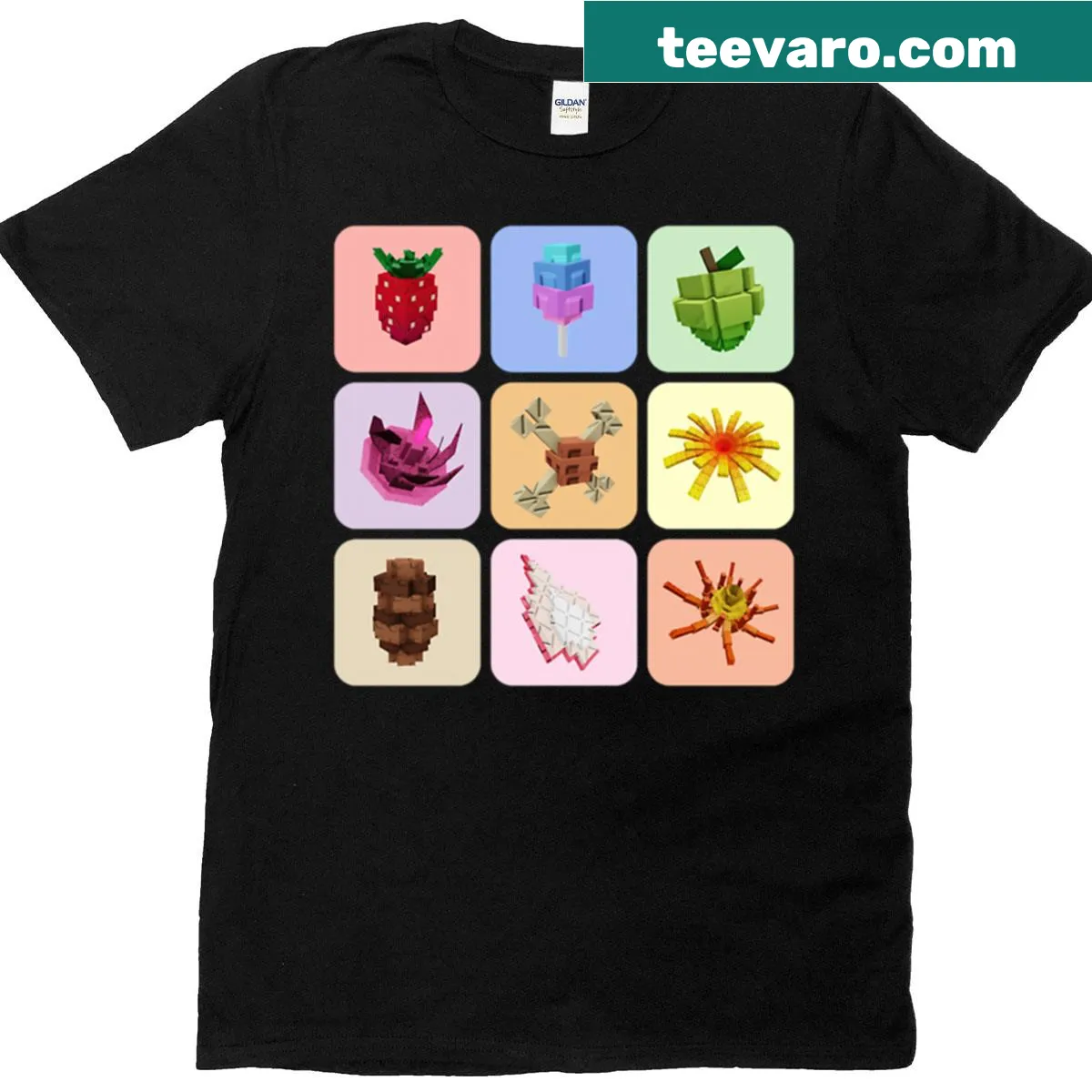 Illustration of garden crops on a cozy oversized t-shirt — on a men's t-shirt