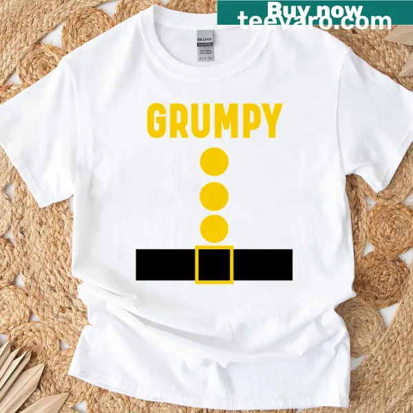 Humorous T-shirt featuring a grumpy dwarf graphic