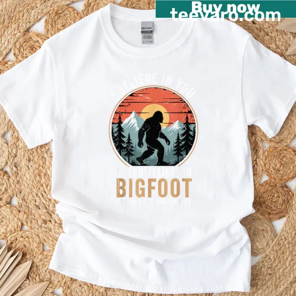 Bigfoot illustration with a motivational phrase on a t-shirt