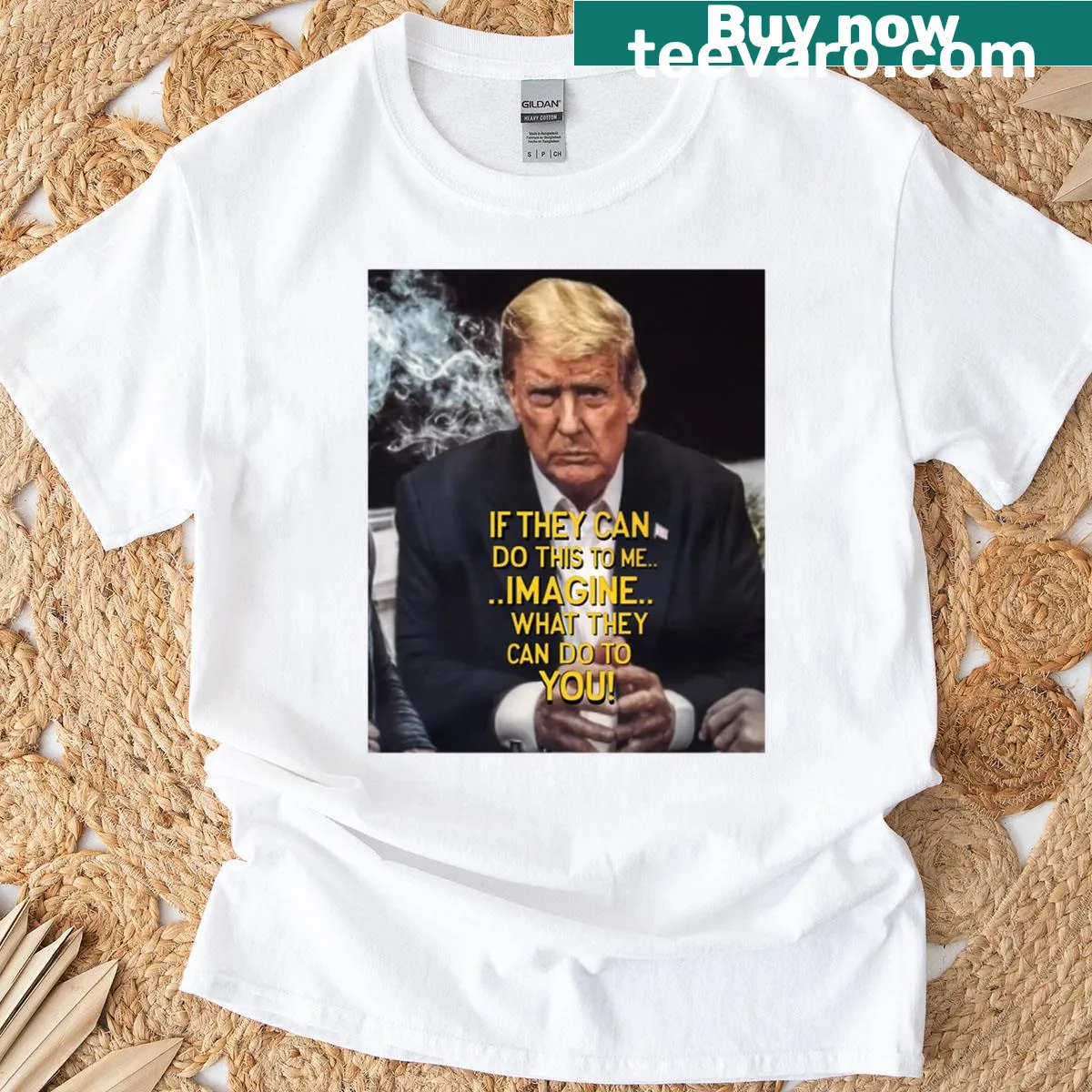 Bold political statement t-shirt for Trump 2024 — on a men's t-shirt