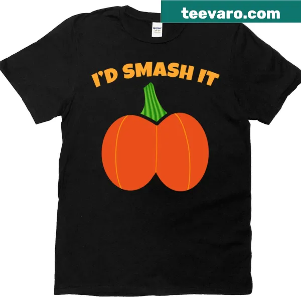 Edgy adult humor t-shirt with playful pumpkin text