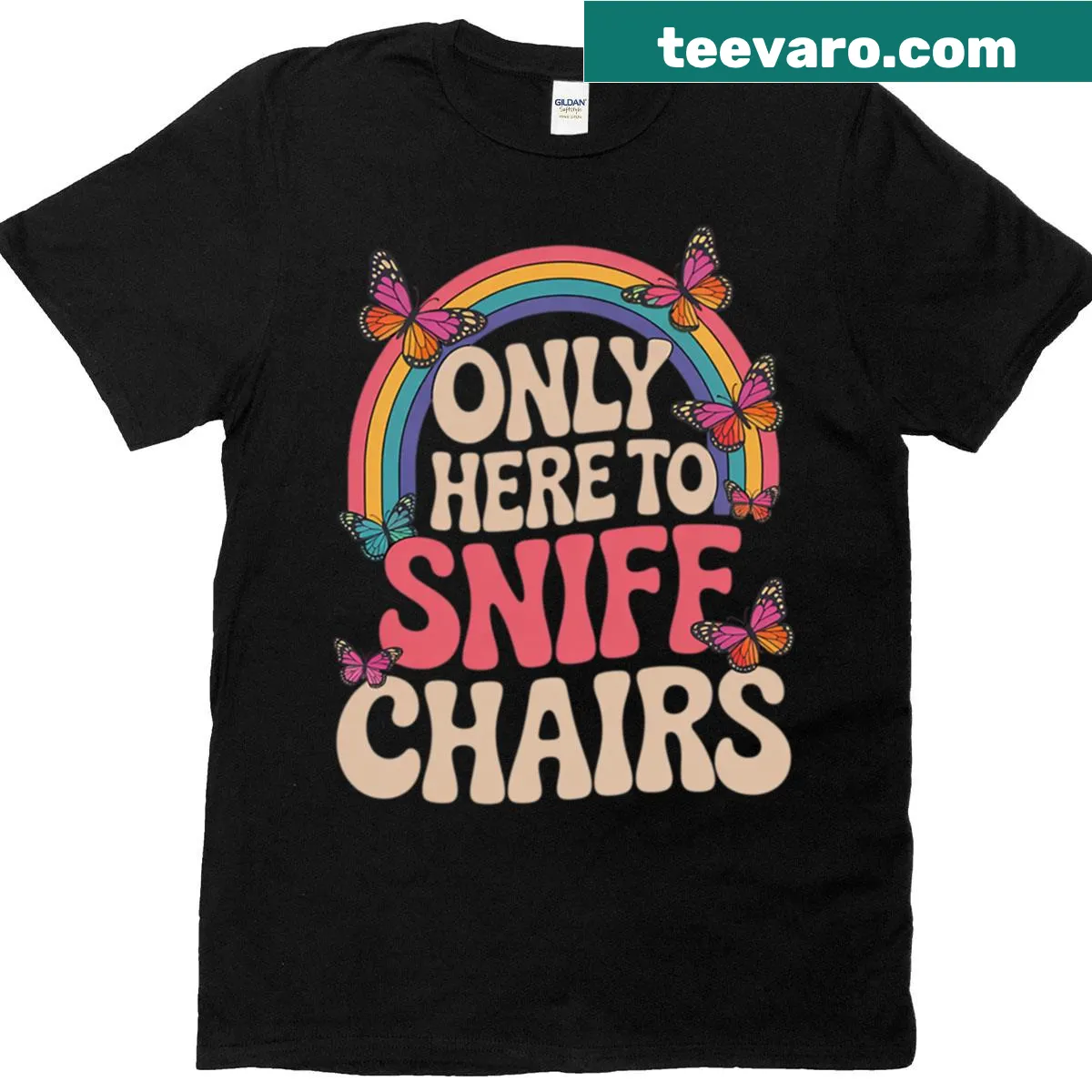 T-shirt featuring bold text with inappropriate humor — on a men's t-shirt