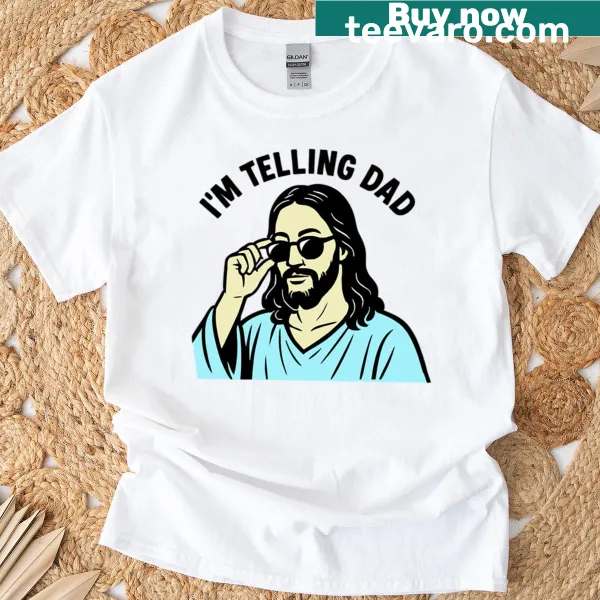 Oversized T-shirt with humorous religious text