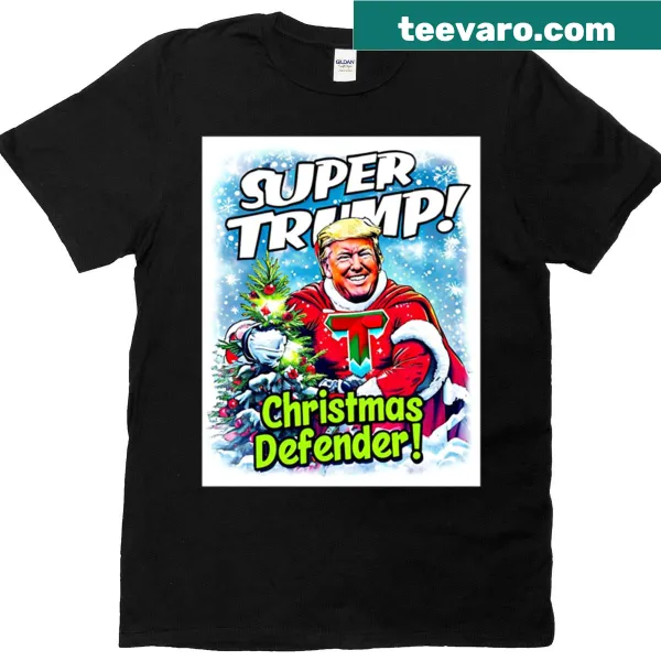 Pop art Christmas T-shirt featuring a humorous design