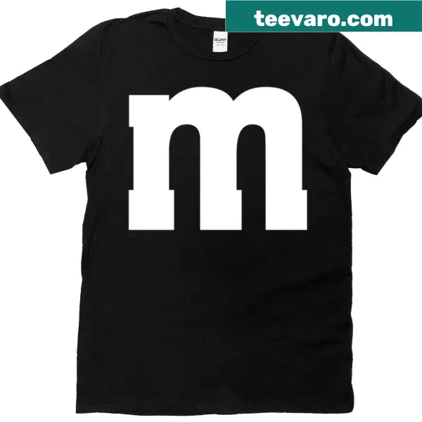 Oversized T-shirt with a large letter 'M' for Halloween