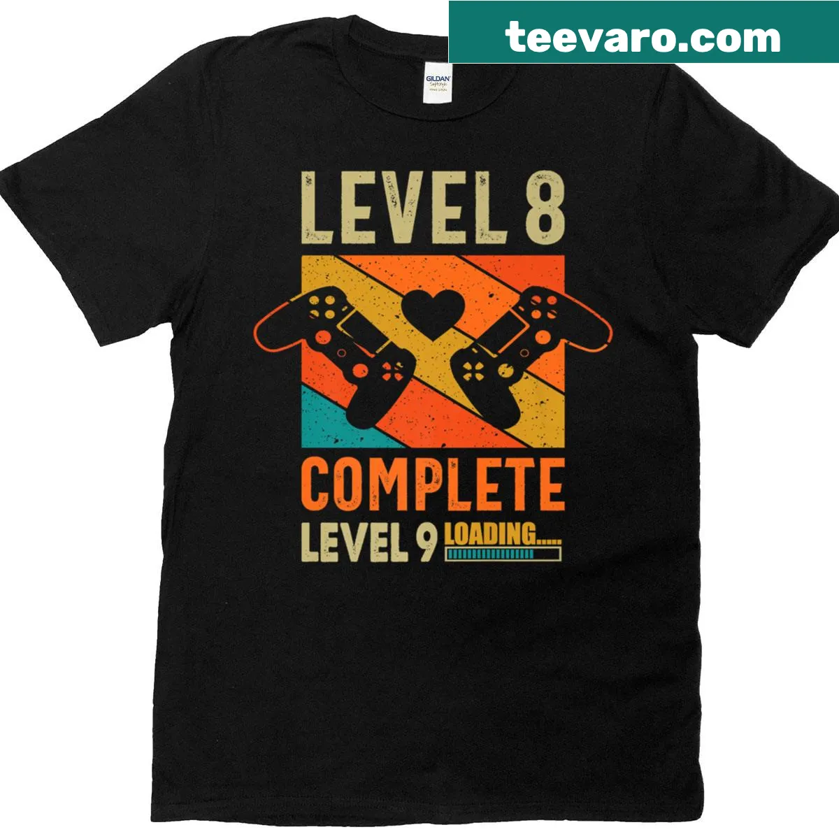 Funny Level 8 Complete anniversary t-shirt — on a men's t-shirt
