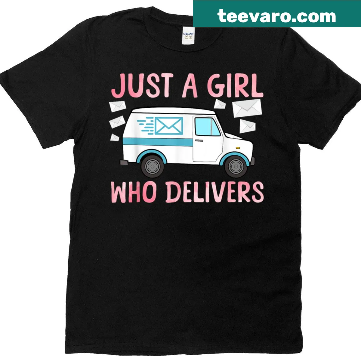 T-shirt for women postal workers featuring a design celebrating mail carriers — on a men's t-shirt