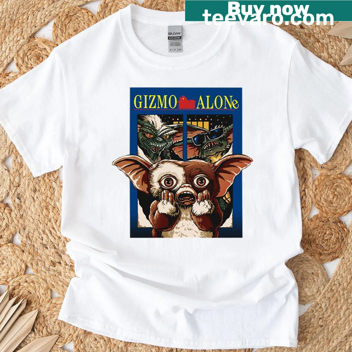 Illustration of Gizmo from Gremlins on Halloween T-shirt — on a men's t-shirt