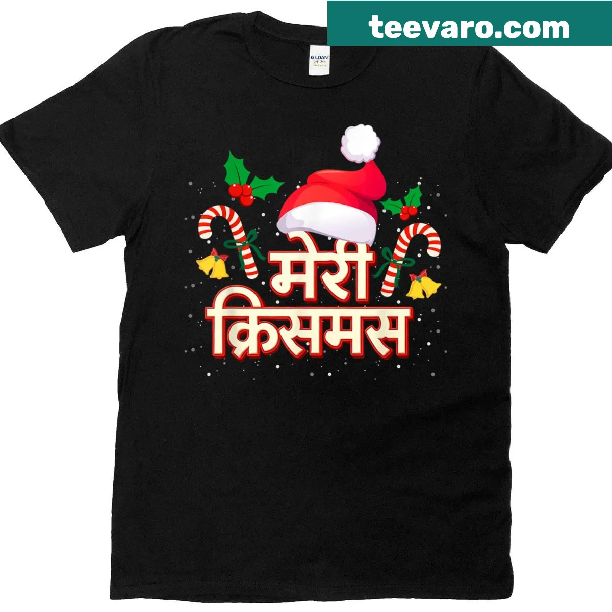 Cute Santa Claus illustration on a festive Christmas Dad t-shirt — on a men's t-shirt