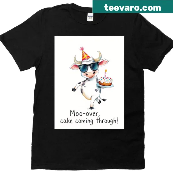Cute birthday t-shirt with a cow and balloons