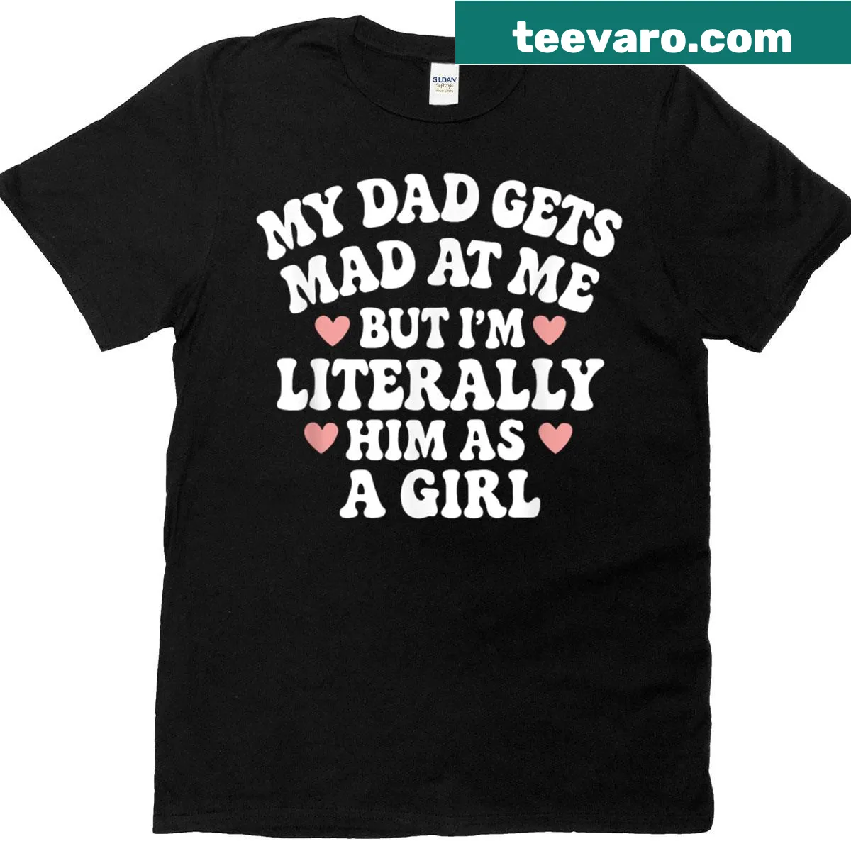 Funny shirt about a girl being like her dad — on a men's t-shirt