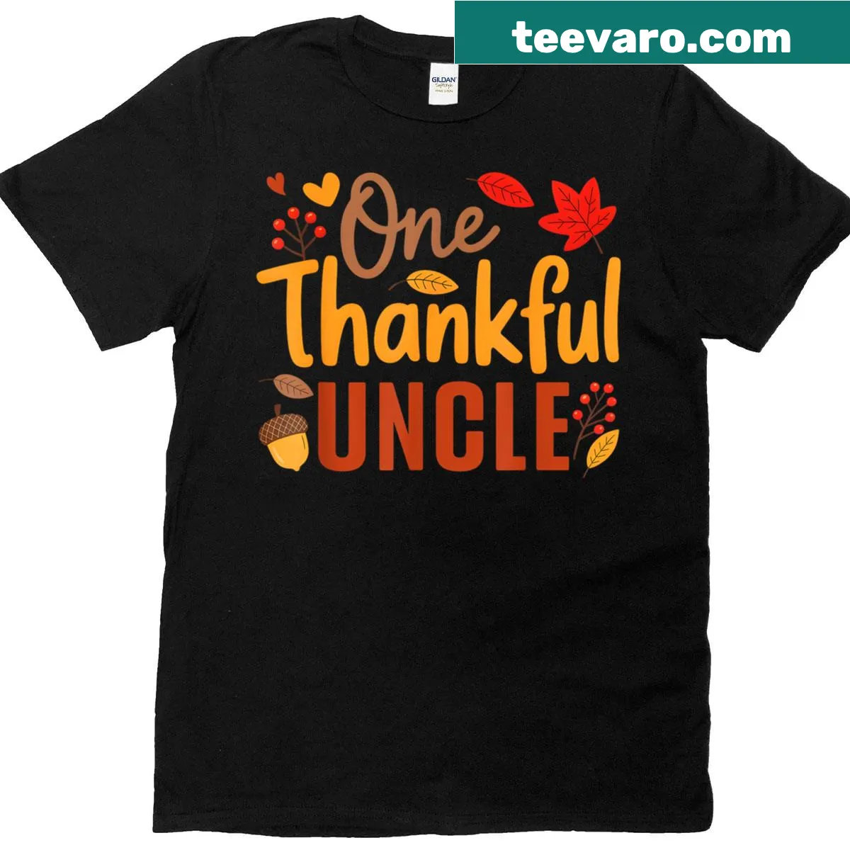 Funny Thanksgiving T-shirt for uncles with matching family theme — on a men's t-shirt