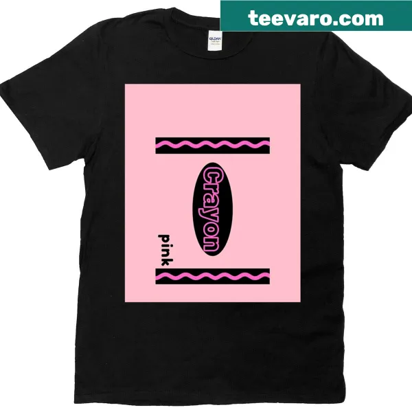 Cute Pink Crayon Box T-shirt for Halloween couples costume
