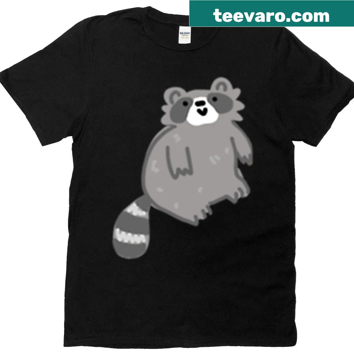 Oversized Raccoon Steven T-shirt with playful cartoon graphic — on a men's t-shirt