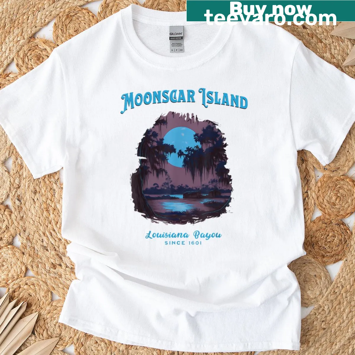 Retro cartoon design inspired by Zombie Island on a Halloween T-shirt — on a men's t-shirt