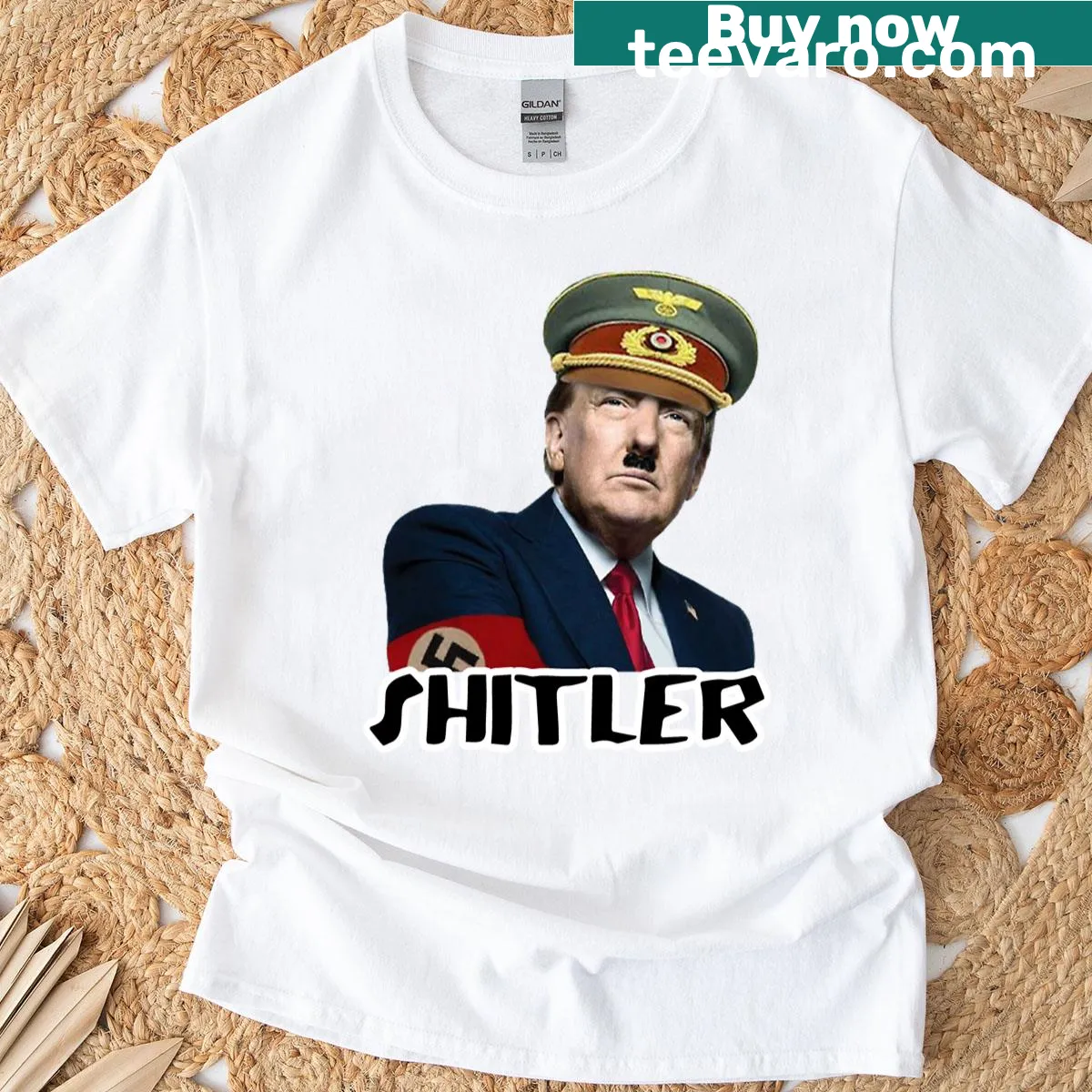 Sarcastic text design referencing a political figure — on a men's t-shirt