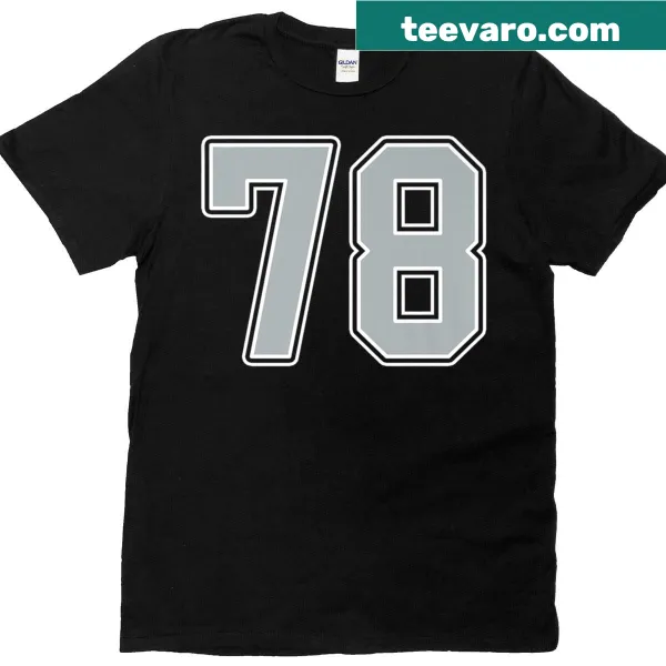 Athletic jersey style T-shirt with number 78 and player uniform design