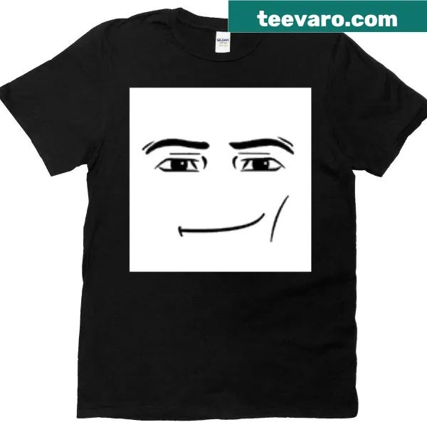 Sigma face meme t-shirt featuring a smirking face graphic