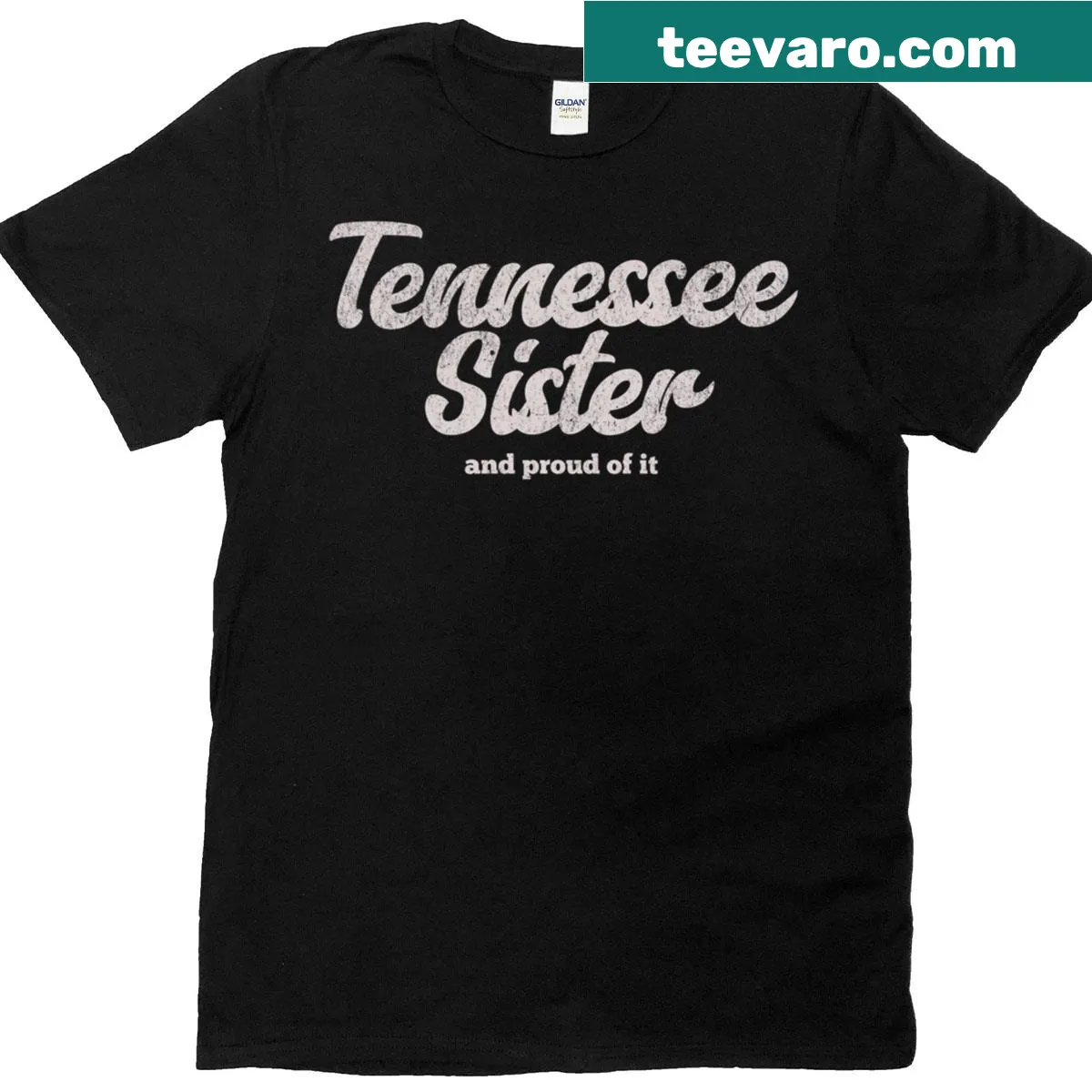 Vintage-style Tennessee sister t-shirt with nostalgic design — on a men's t-shirt