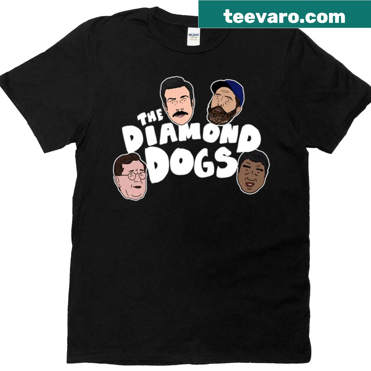 Cartoon dogs design for seasonal celebrations on a t-shirt — on a men's t-shirt