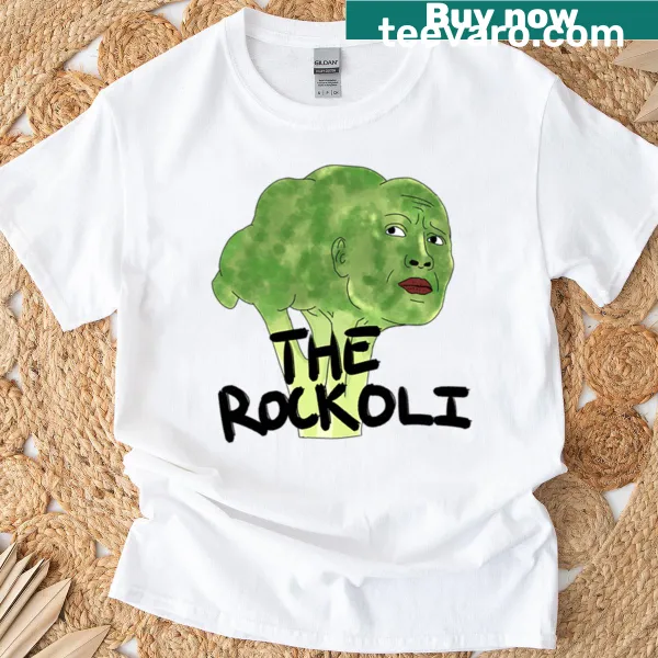 Oversized T-shirt with a playful rock-inspired broccoli graphic