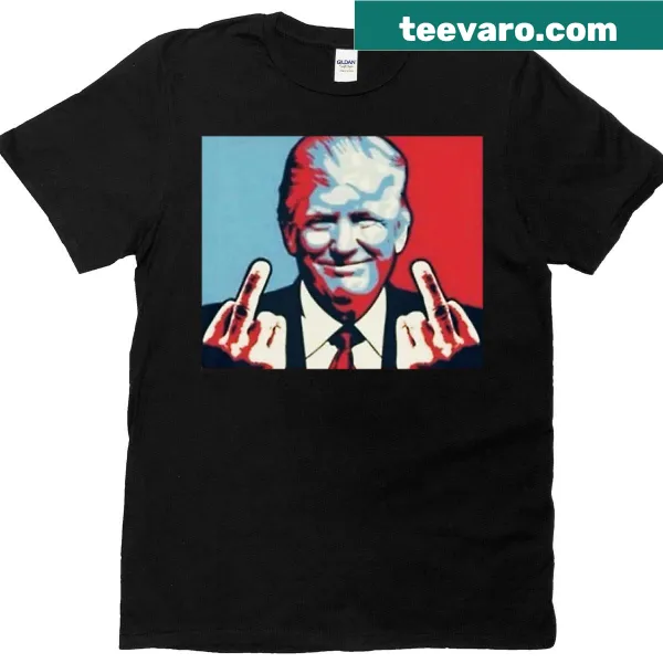 Trump Double Barrel T-shirt featuring bold text for political discourse