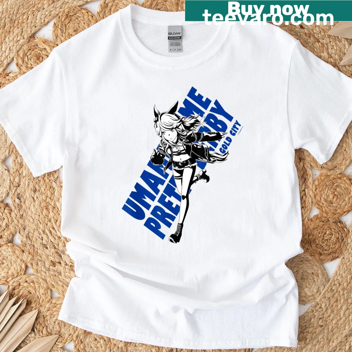 Umamusume Pretty Derby themed t-shirt for anime fans — on a men's t-shirt