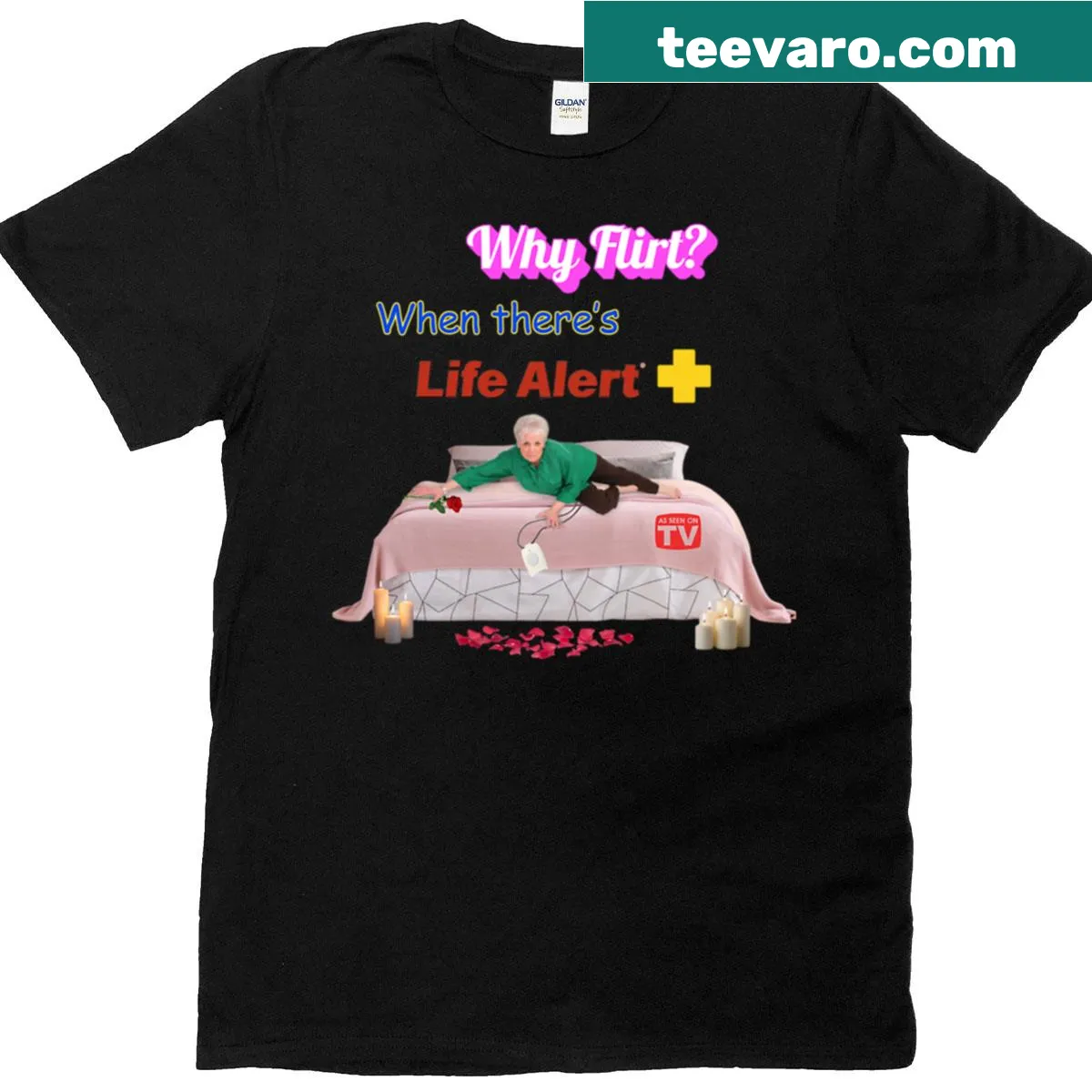 Unhinged meme graphic on a humorous T-shirt — on a men's t-shirt