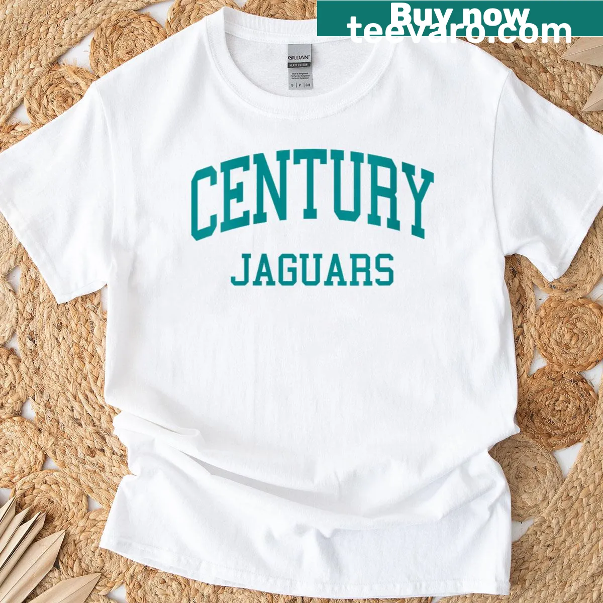 Retro sports t-shirt featuring Century High School design — on a men's t-shirt