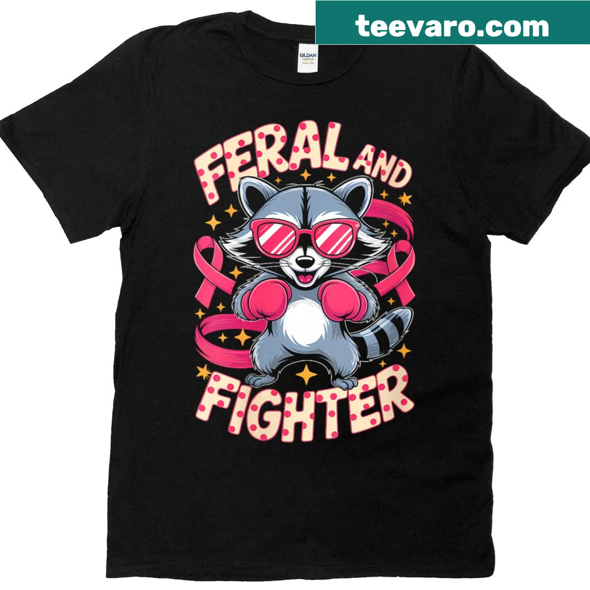 Empowering T-shirt for breast cancer awareness — on a men's t-shirt
