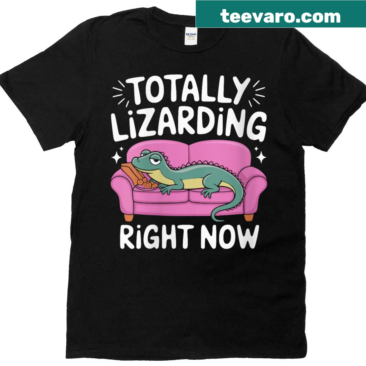 Funny lizard meme graphic T-shirt for women — on a men's t-shirt