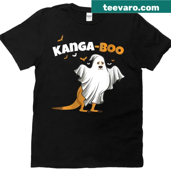 Funny Halloween T-shirt with a ghostly kangaroo design
