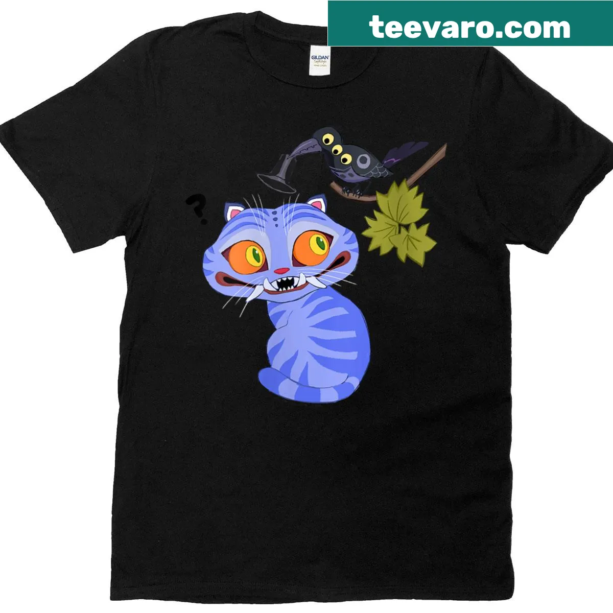 Illustration of a playful character in a hat, embodying a Kpop demon hunter. — on a men's t-shirt