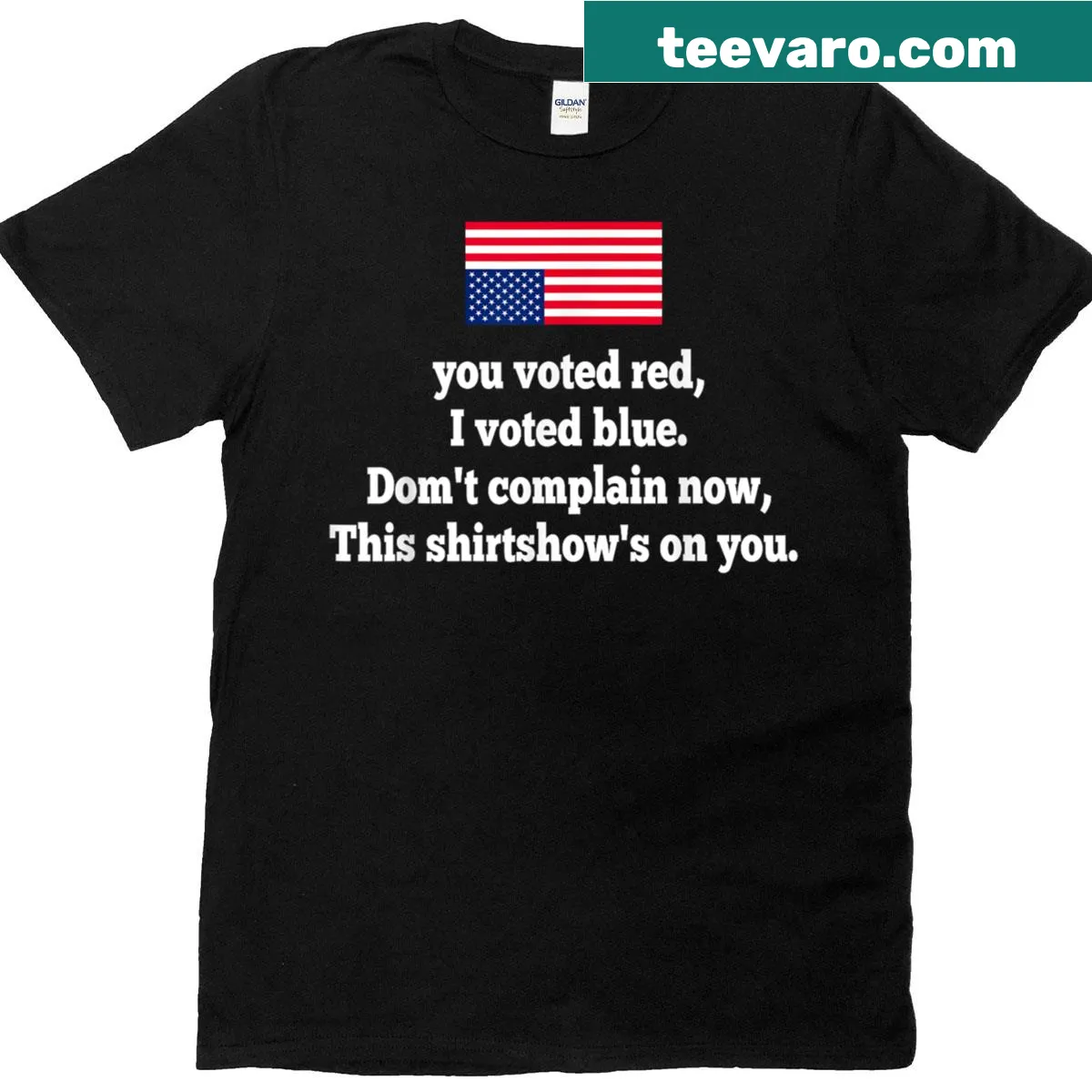 T-shirt with a political message about voting differences — on a men's t-shirt
