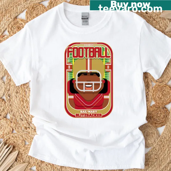 Illustration of a football Hail Mary play with humorous elements