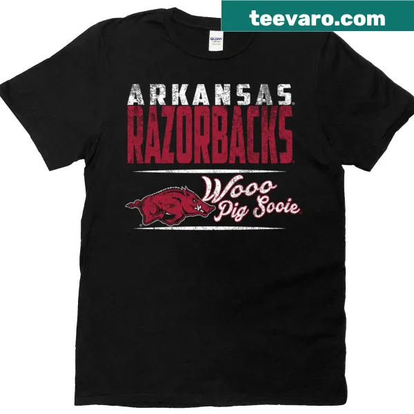 Vintage brush design Arkansas Razorbacks t-shirt
