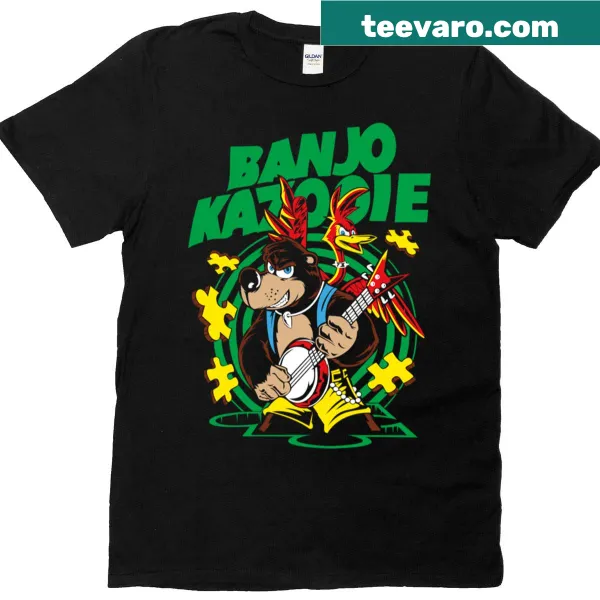 Graphic t-shirt featuring Banjo and Kazooie from the game