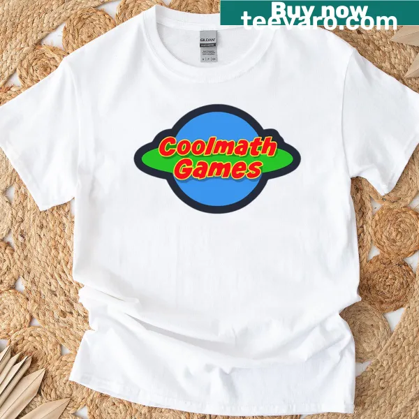 Funny T-shirt featuring Cool Math Games merchandise graphic