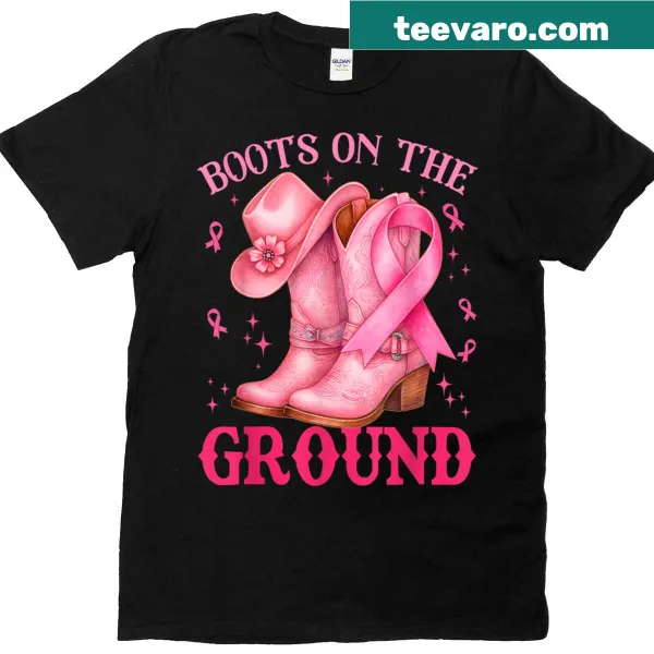 Cowgirl-themed breast cancer awareness t-shirt with meaningful message