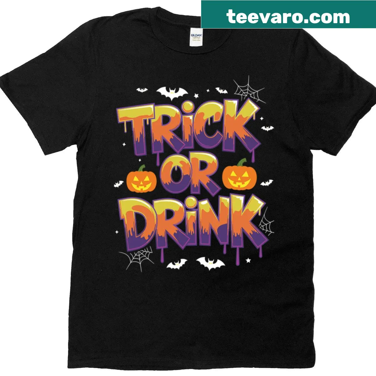 Skeleton bartender pouring beer Halloween T-shirt — on a men's t-shirt