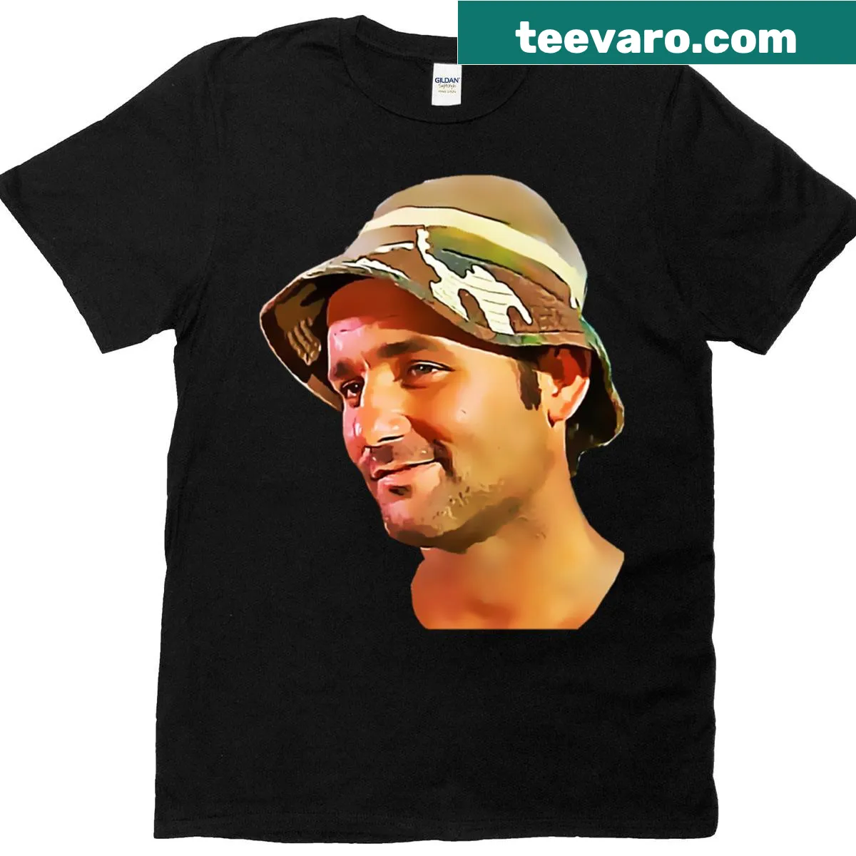 Caddyshack t-shirt featuring Carl Spackler illustration — on a men's t-shirt