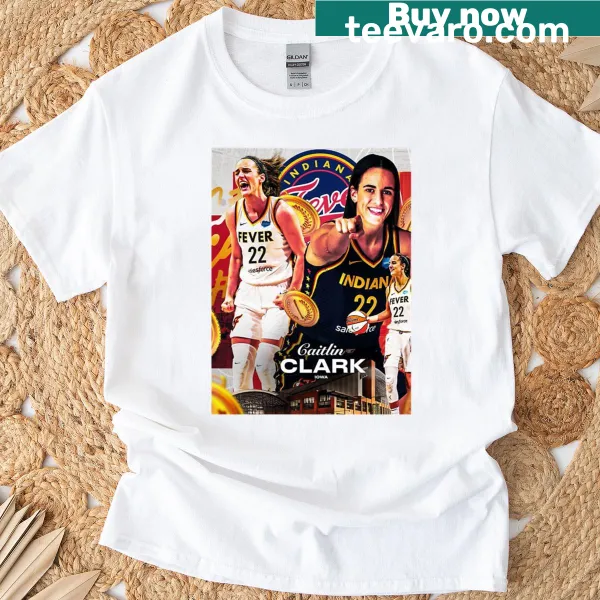 Graphic T-shirt featuring a poster design of Caitlin Clark.